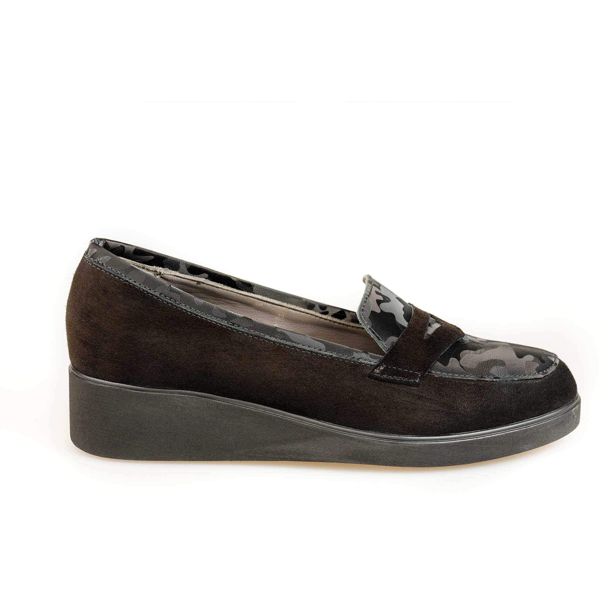 Pantofi damă din piele naturală Atena Negru 109-Nv