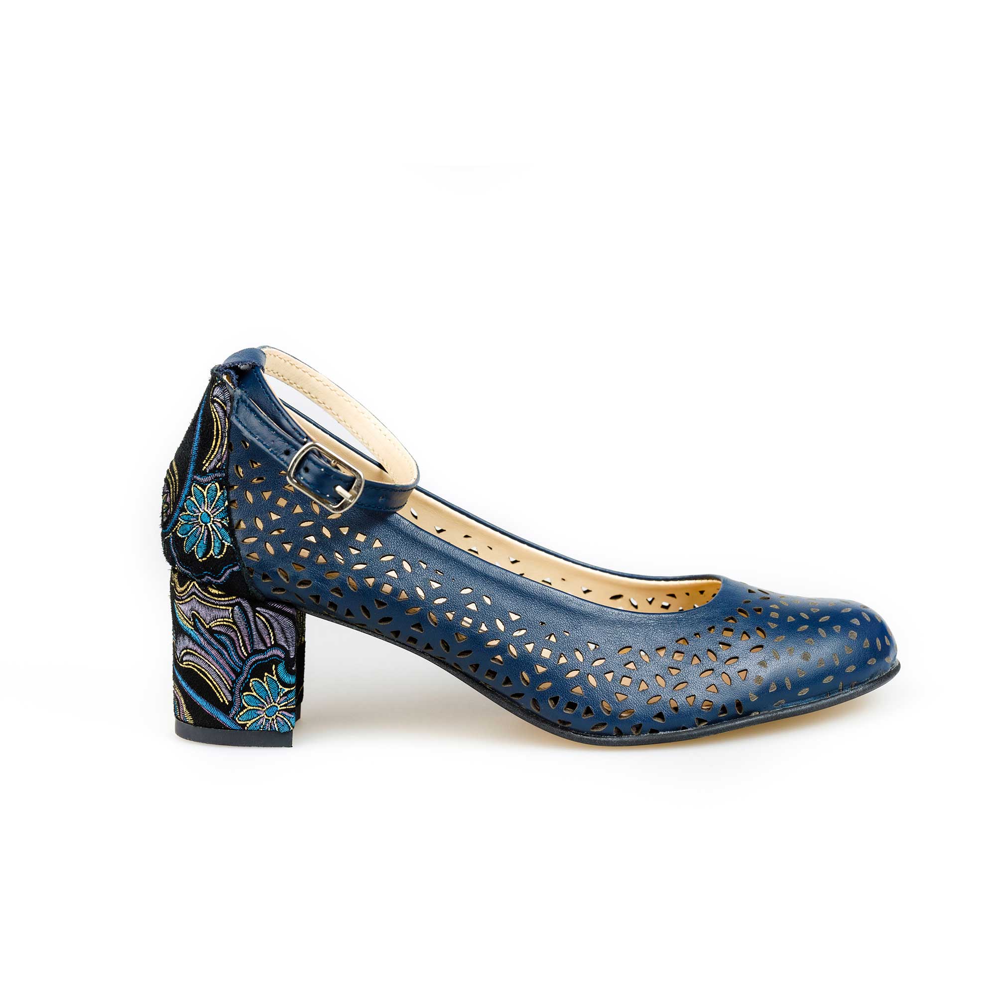 Pantofi dama din piele naturala Artopos 1205-Blu