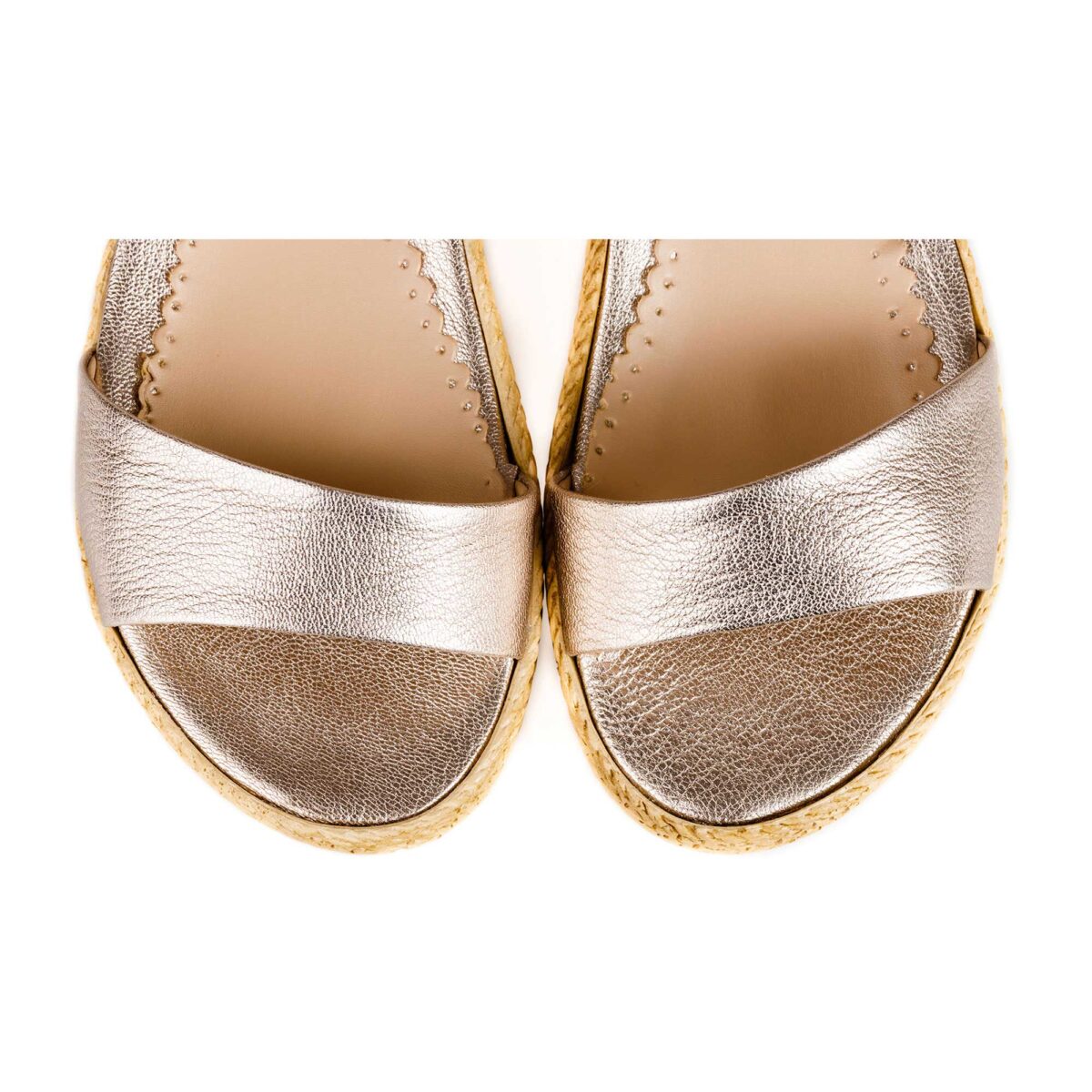 Sandale dama din piele naturala cu talpa joasa Belero 2222-Aur-Lila