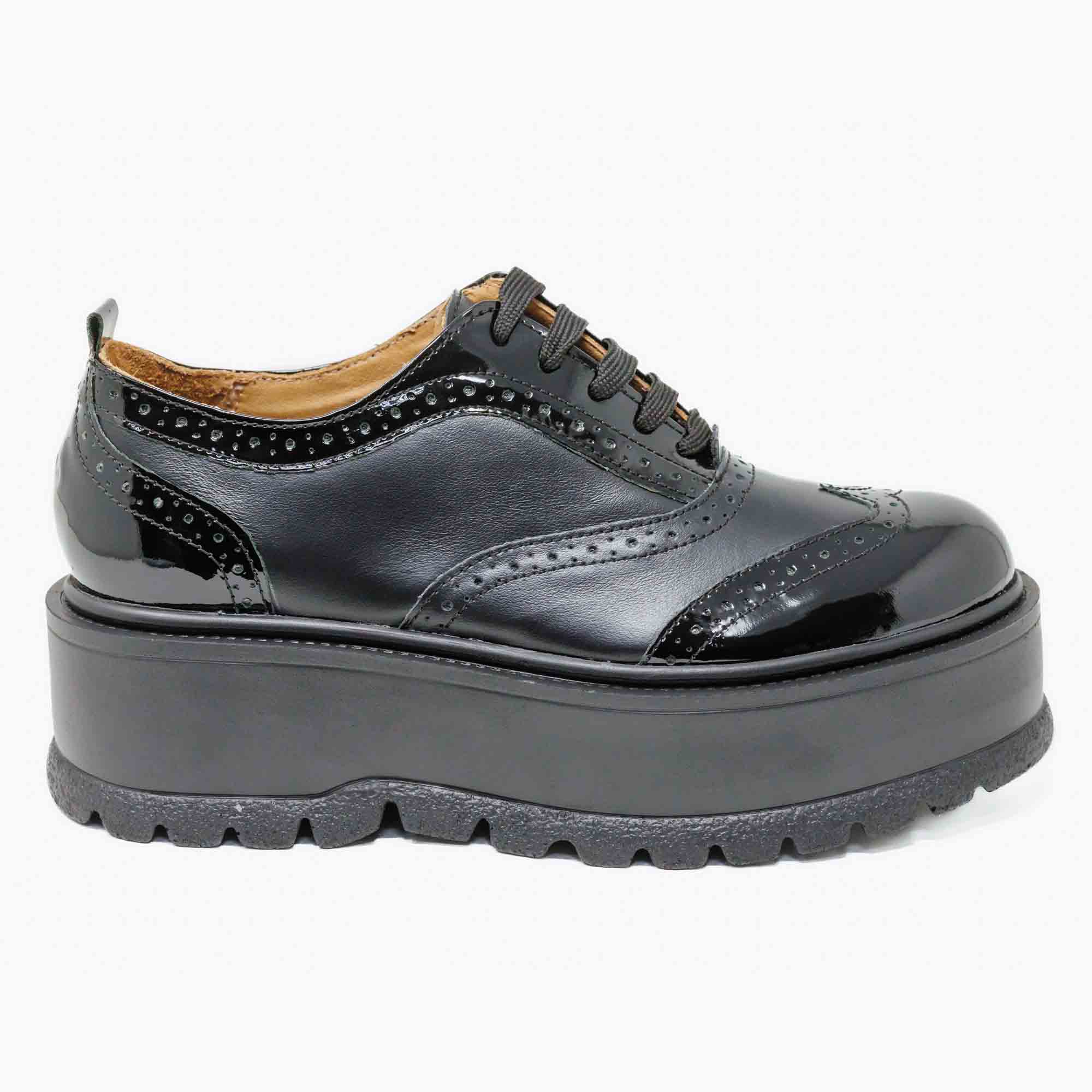 Pantofi damă din piele naturală Oxford 101E-NLp