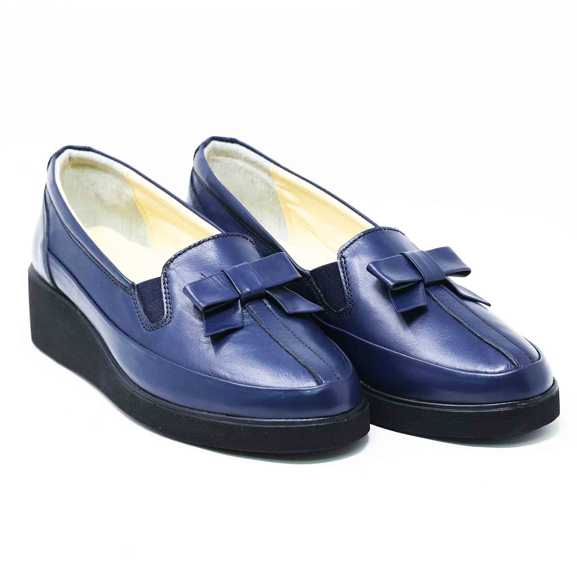 Pantofi damă din piele naturală Emet 164-Blu