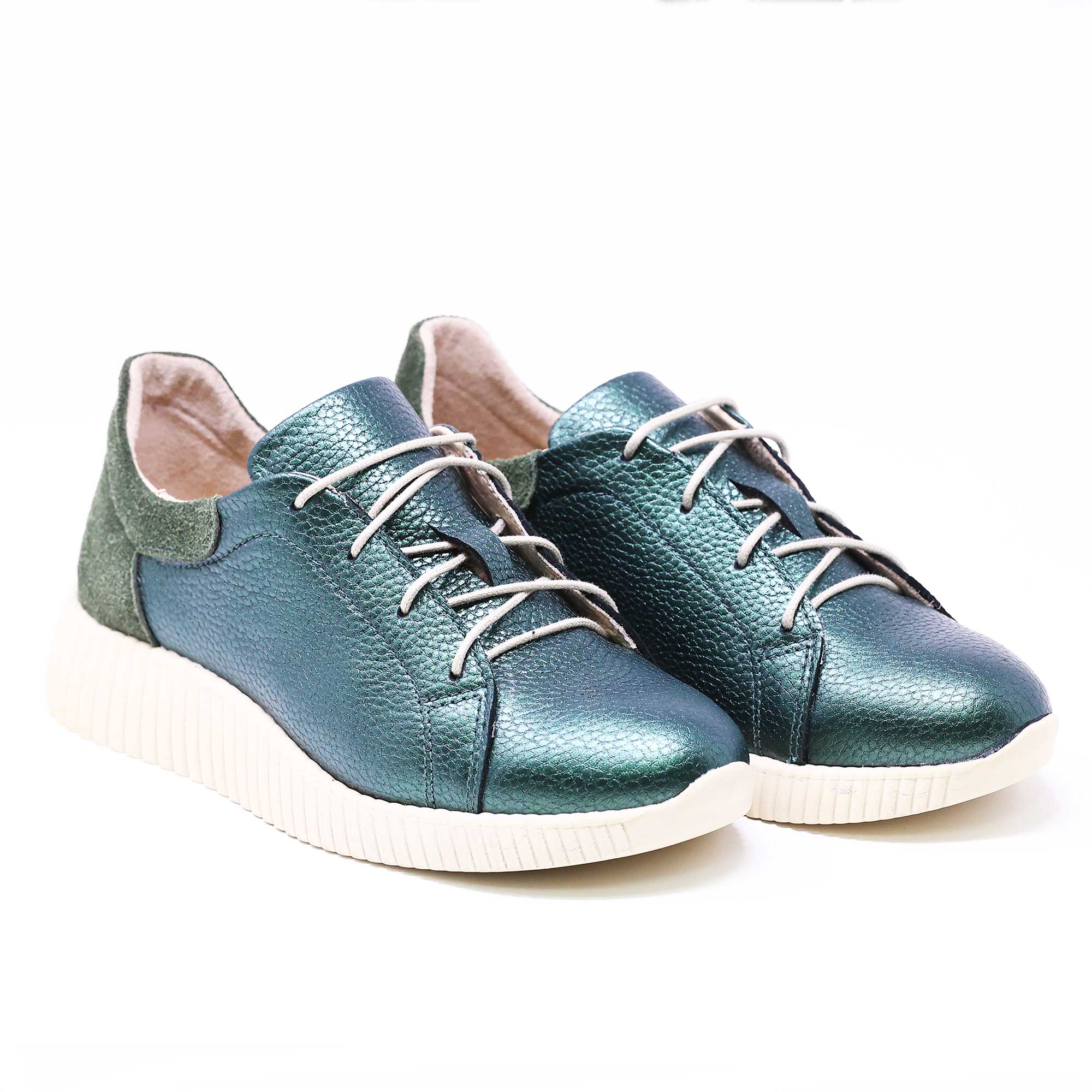 Pantofi sport damă din piele naturală Gala 999-Verde